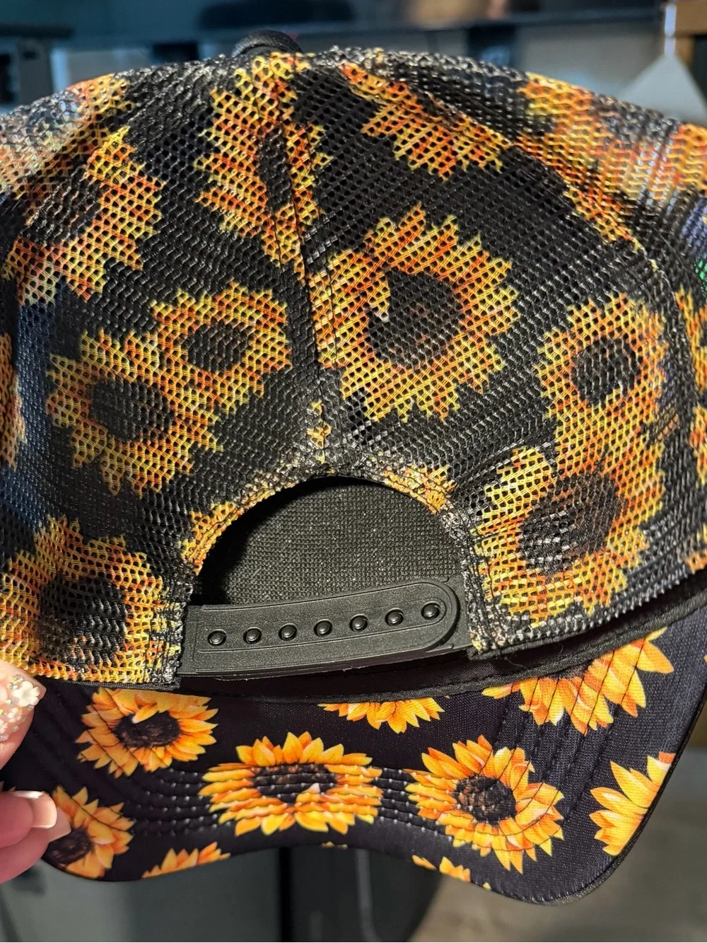 New Handmade Sunflower Bling Queen Rhinestone Trucker Hat